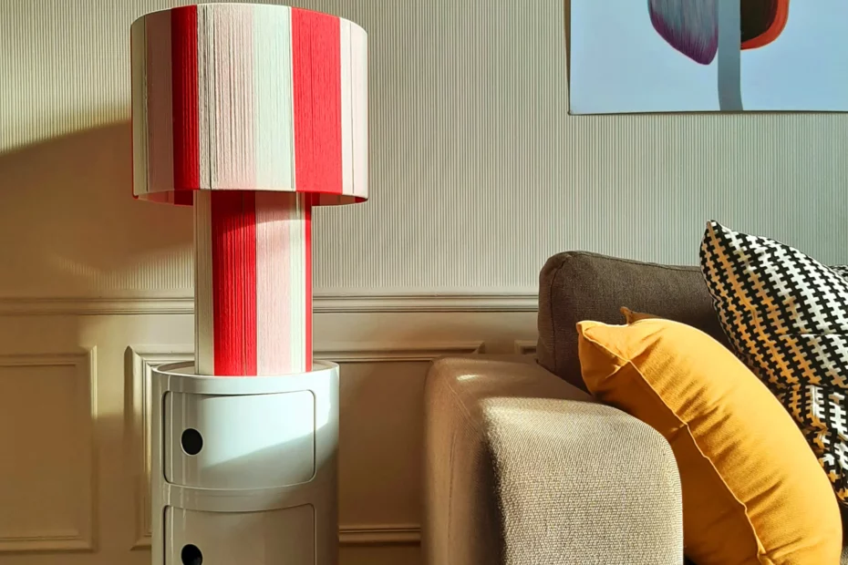 Grande lampe rouge L'Elégante 2