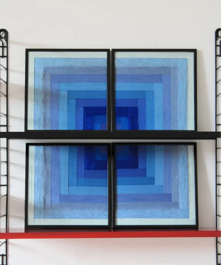 Tableau tissé "Ciel polaire"