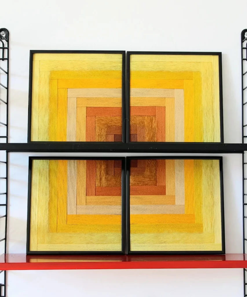 Tableau tissé "Soleil vibrant"