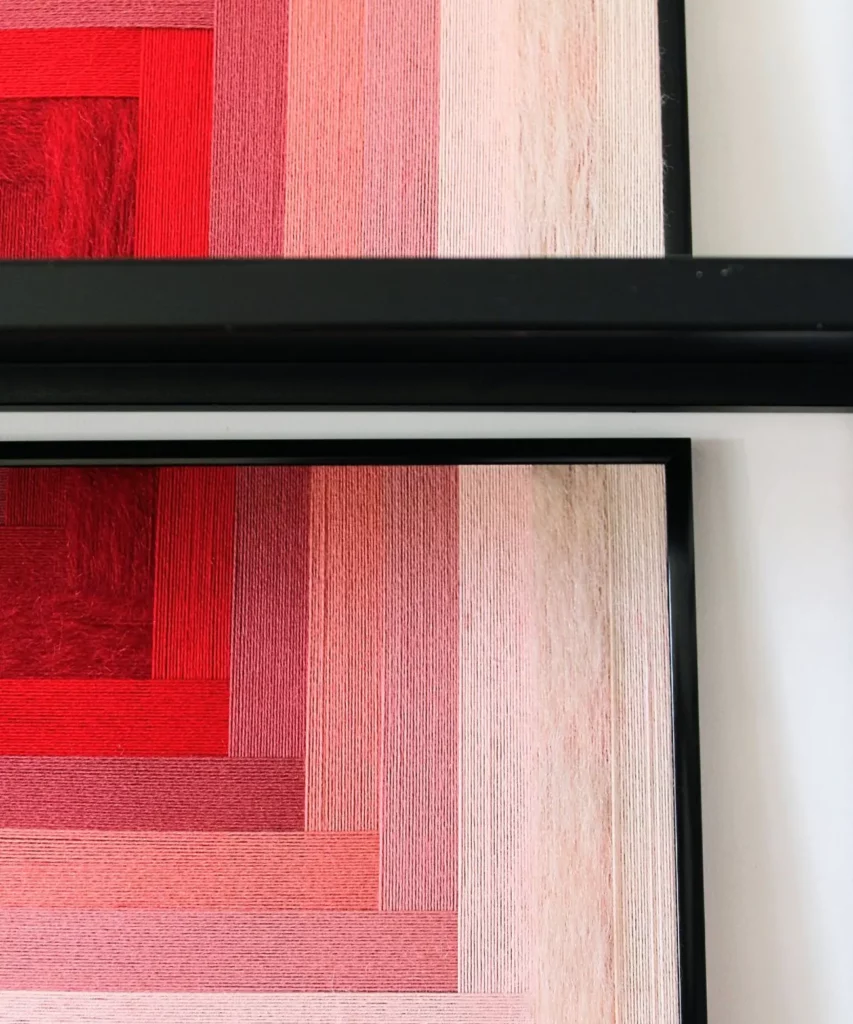 Tableau tissé "Floraison"